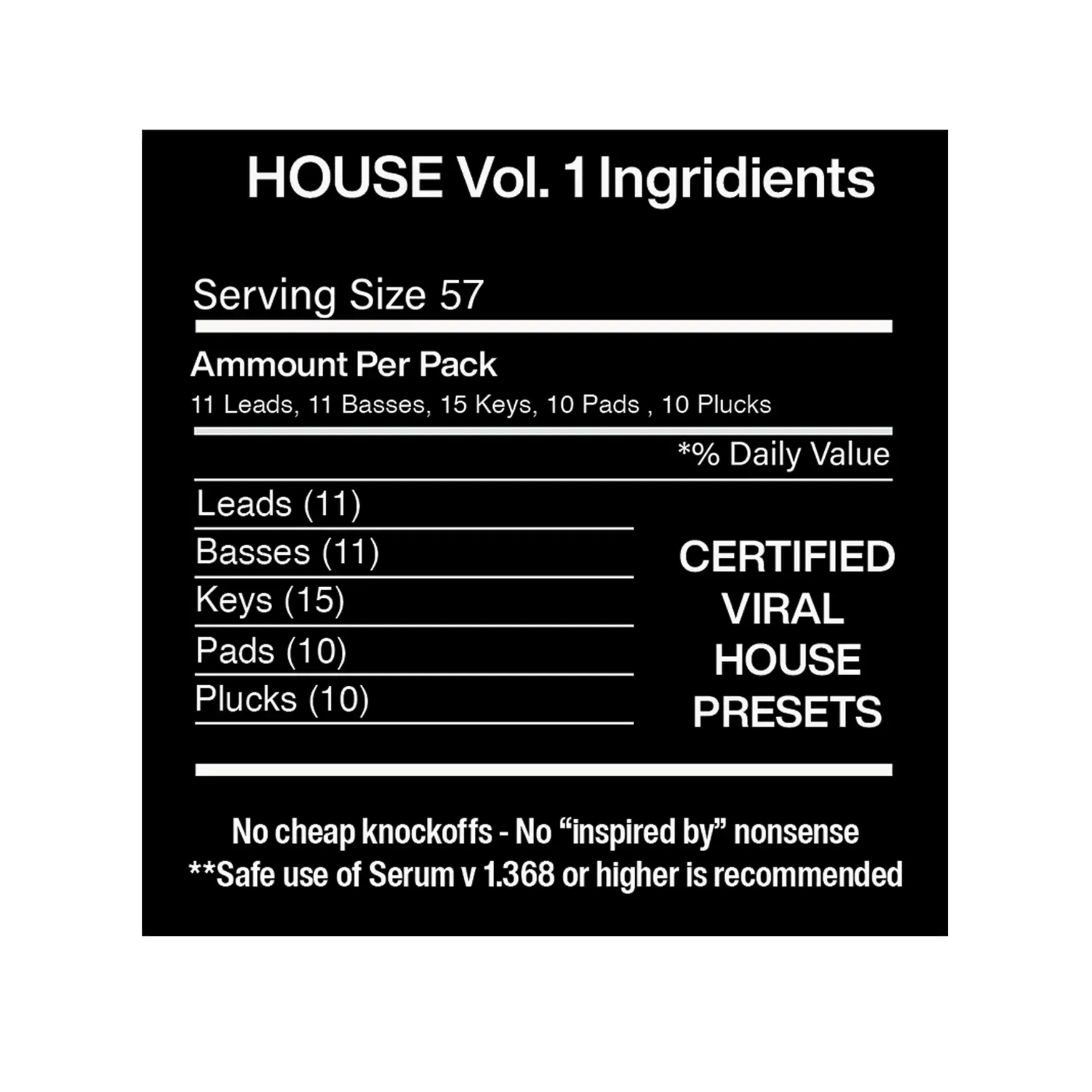 HOUSE Vol. 1 Product vendor