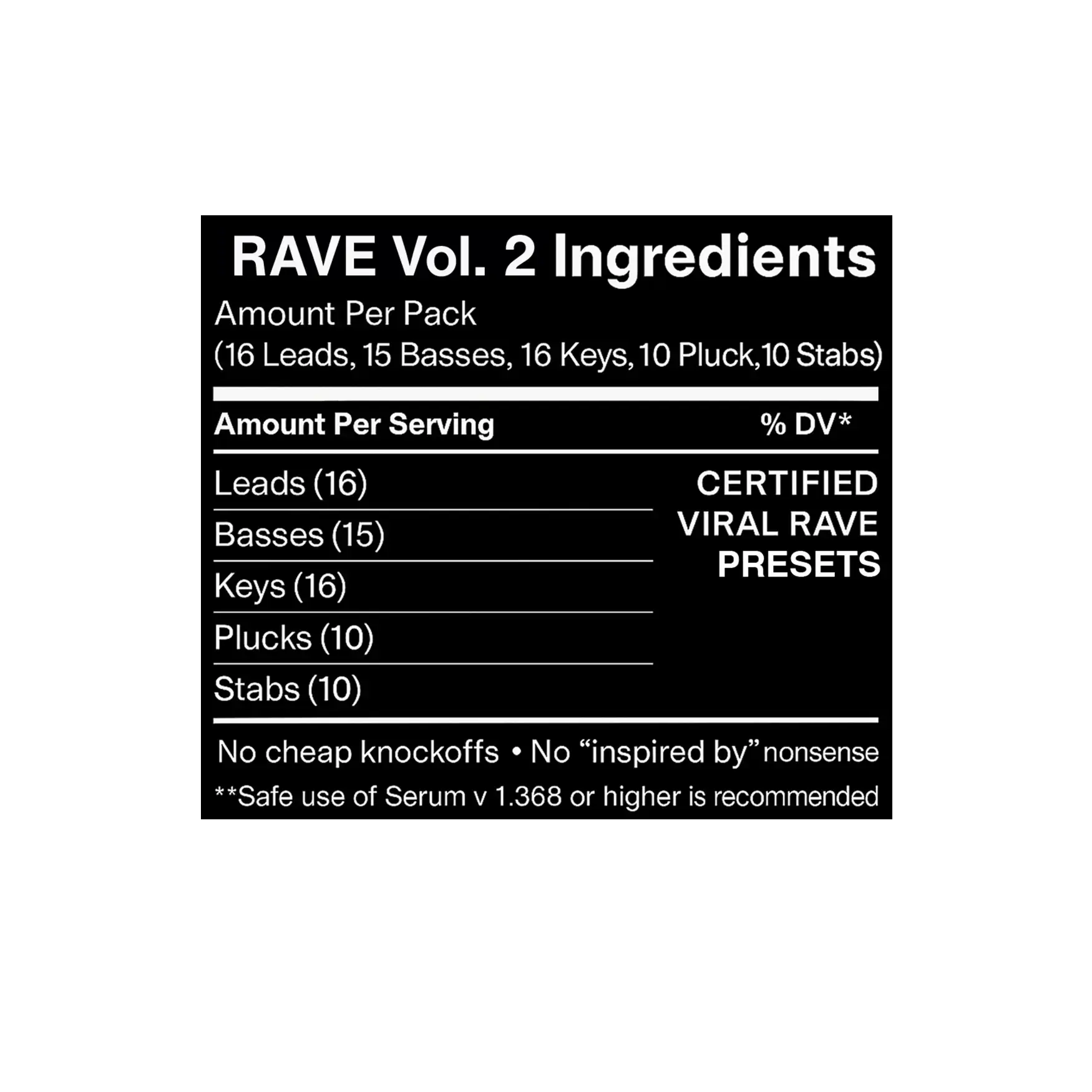 RAVE Vol. 2 Product vendor