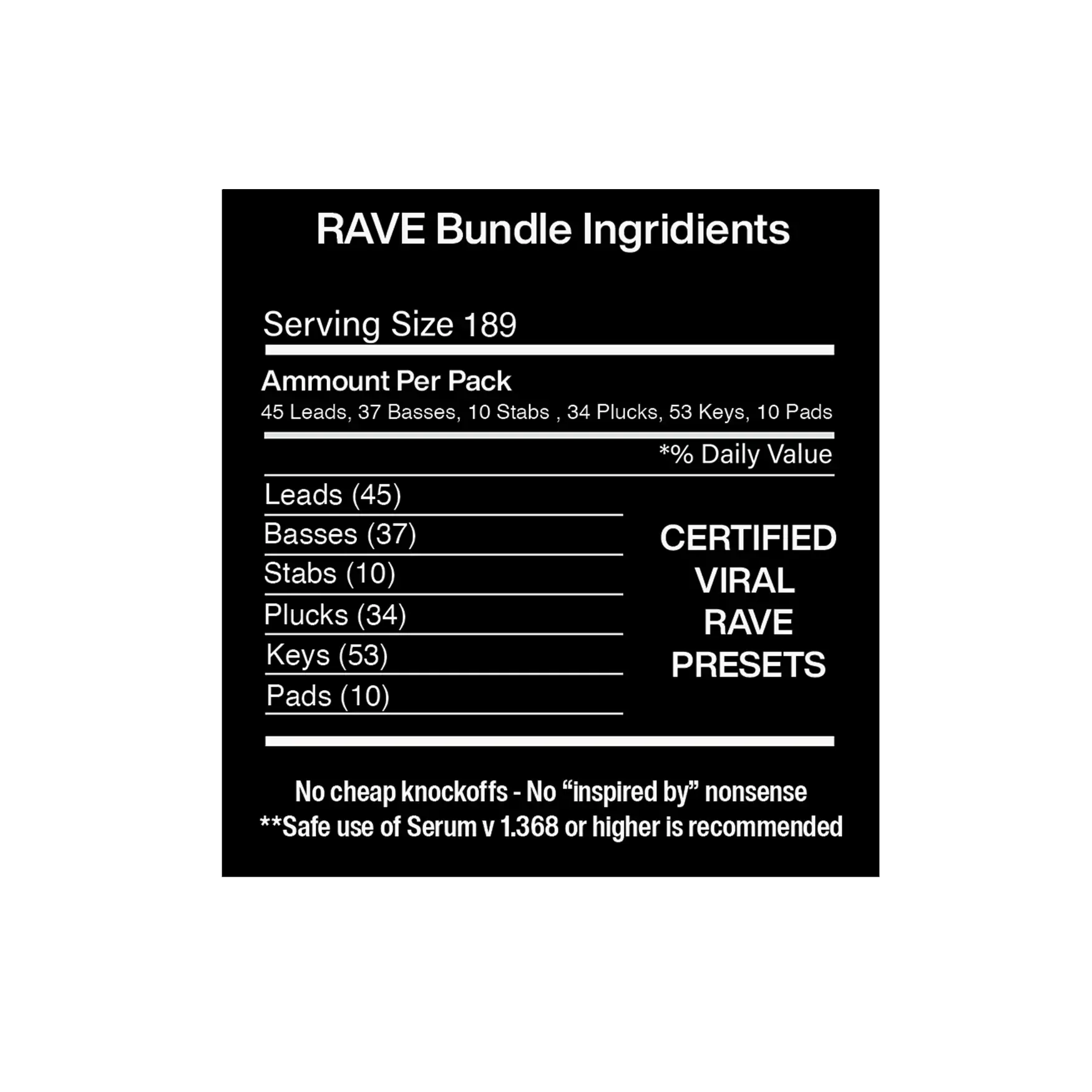 RAVE Bundle Product vendor