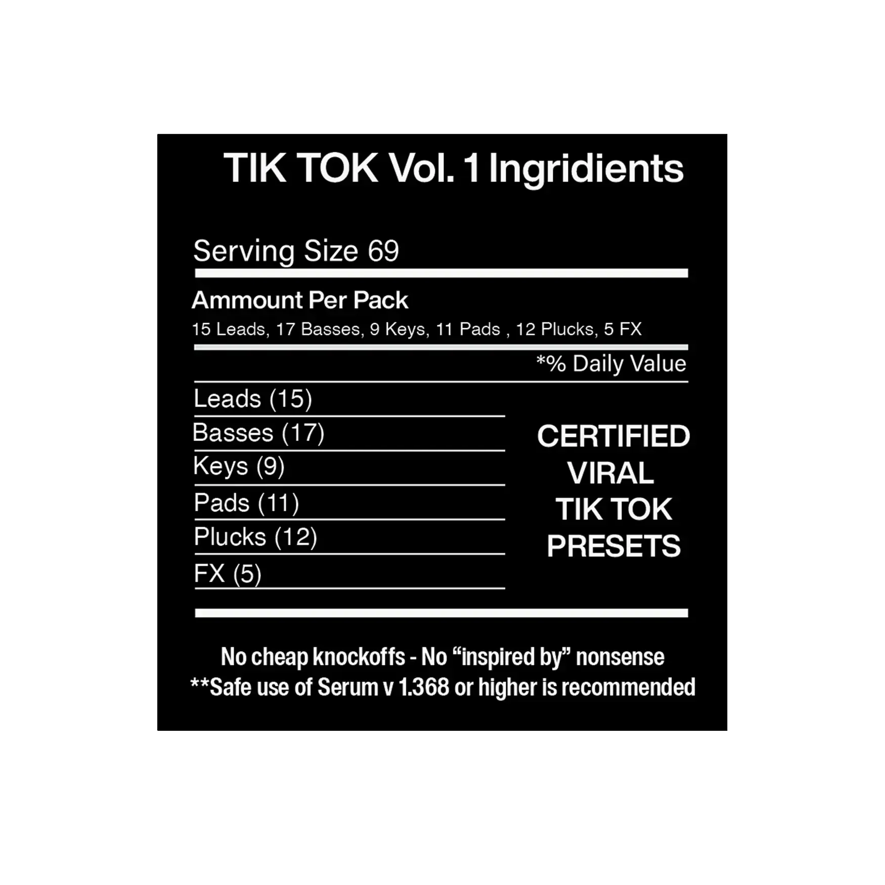 TIK TOK Vol. 1 Product vendor